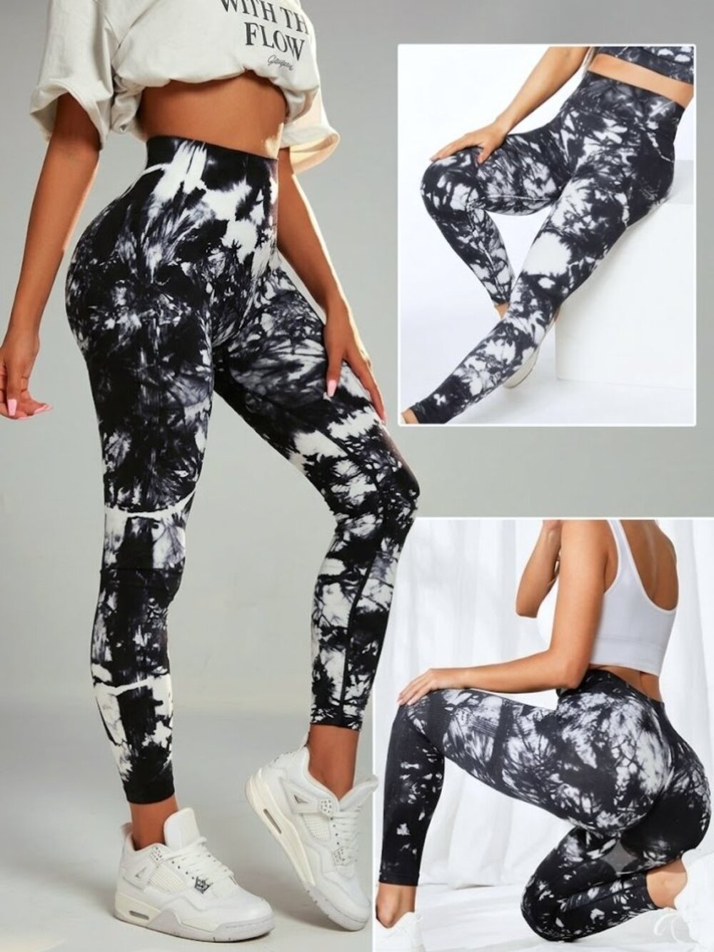 NUX Active Tie Dye High Rise Women's Athletic Comfort Support Sporty Leggings